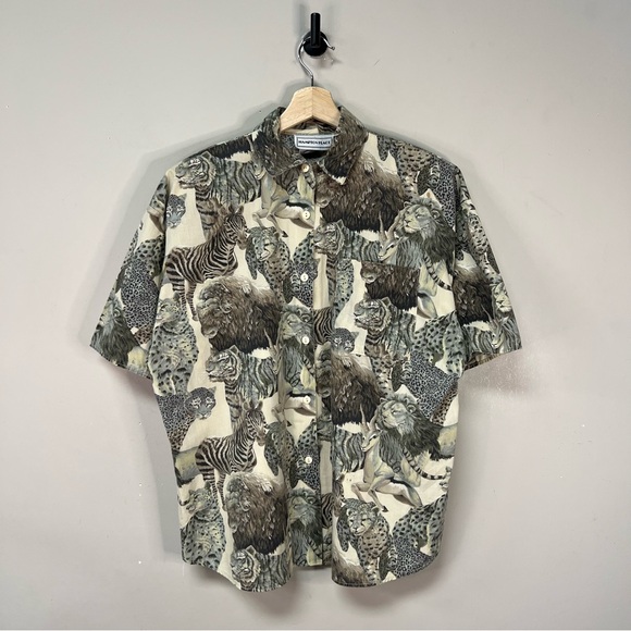 Hampton Place Tops - Womens Vintage Safari Button Up Shirt
